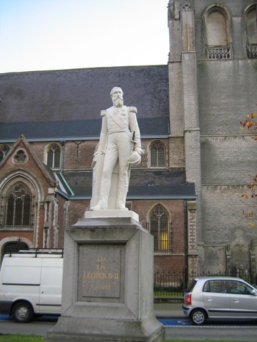 Antwerpen Ekeren Markt zonder nummer standbeeld Leopold II
