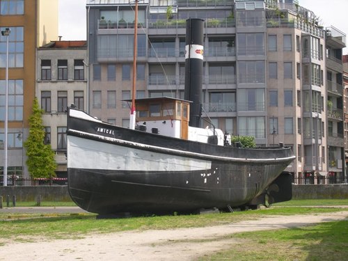 Antwerpen Jordaenskaai Stoomsleepboot Amical