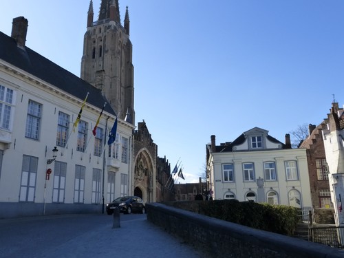 Brugge Dijver zicht naar gruuthusebrug