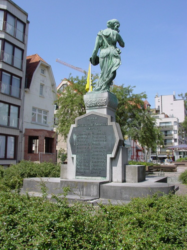 De Panne: Standbeeld Militaire doden: Achterkant