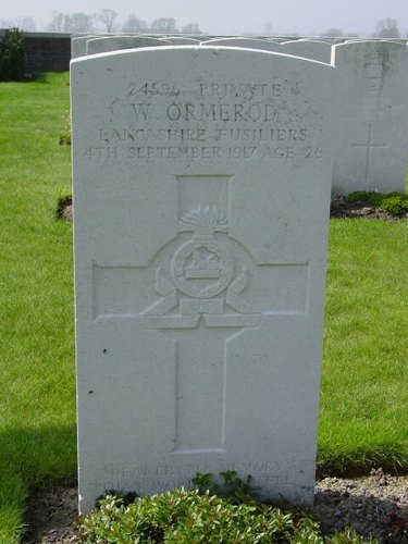 Poperinge: Gwalia Cemetery: Lancashire Fusilier  4/9/1917