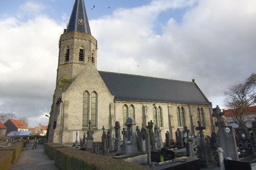 Diksmuide Leke Kerkomgangstraat zonder nummer exterieur van de Sint-Niklaaskerk